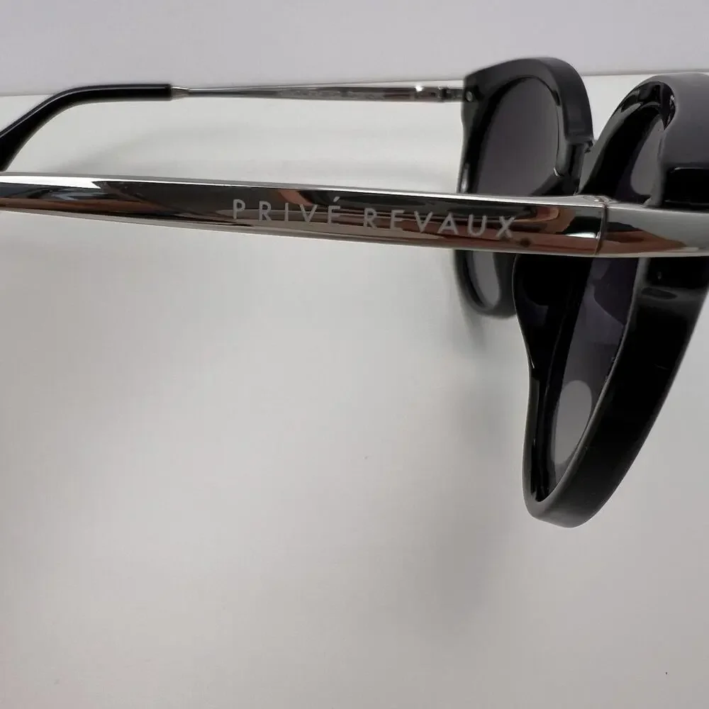 PRIVE REVAUX Womens Sunglasses Polarized Black Square - Ft Lavish